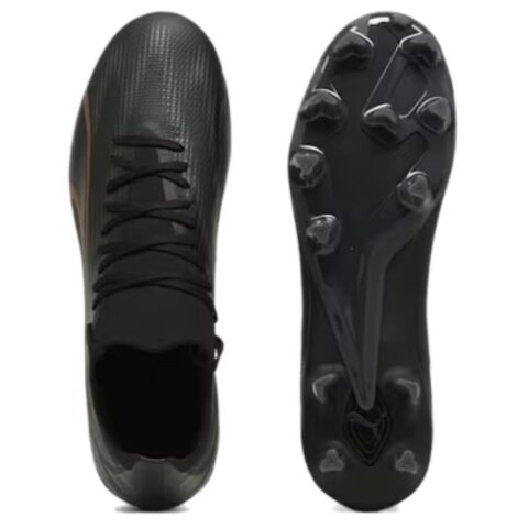 PUMA Ultra Match AG Artificial Ground FG Firm Ground Artificial Turf Abrasion Resistant Soccer Shoes Men’s Black