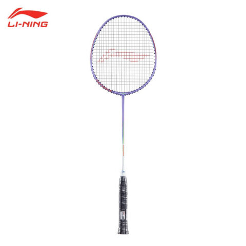 Li Ning Thunder 08 Badminton Rackets Control Type All around Defense Entry level 675mm Unisex 2U/G5 Zircon Purple