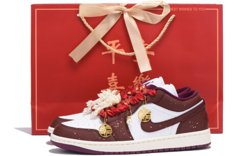 Jordan Air Jordan 1 Slip Resistant Coverage Low top Vintage Basketball Shoes Women’s Red