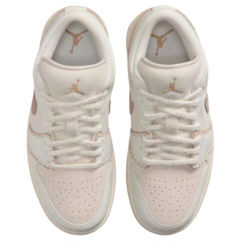 Jordan Air Jordan 1 Leather Low top Vintage Basketball Shoes Women’s Beige