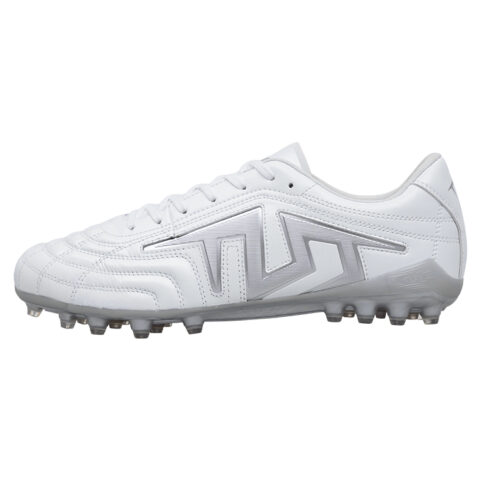 TLSS. MG Multi Ground Artificial Turf Cushioning Lightweight Soccer Shoes Men's White Silver