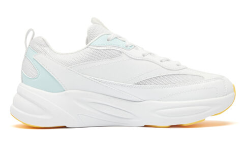 QIAODAN Cushioning Slip Resistant Abrasion Resistant Low top Casual Running Shoes Women’s White Blue