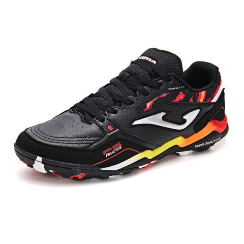 Joma TT Turf Artificial Turf Abrasion Resistant Five A Side Soccer Shoes Black Red