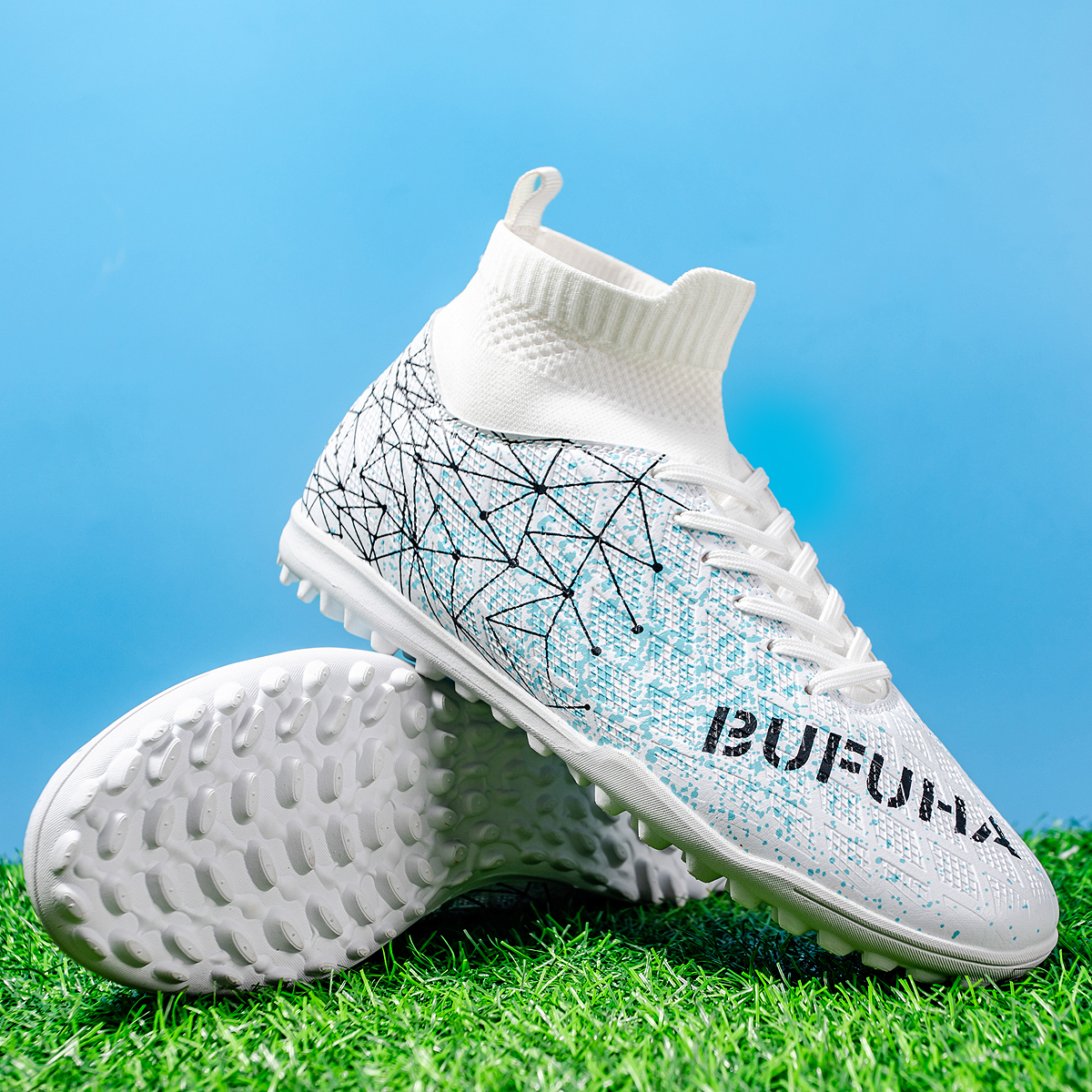 RUIKE FG Rubber Long Studs TF Rubber Broken Studs Soft Ground, Firm Ground, Artificial Ground, Natural Ground, Indoor