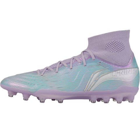 Li Ning TF Turf Artificial Turf TPU Cushioning Slip Resistant Coverage Soccer Shoes Men’s Blue Purple