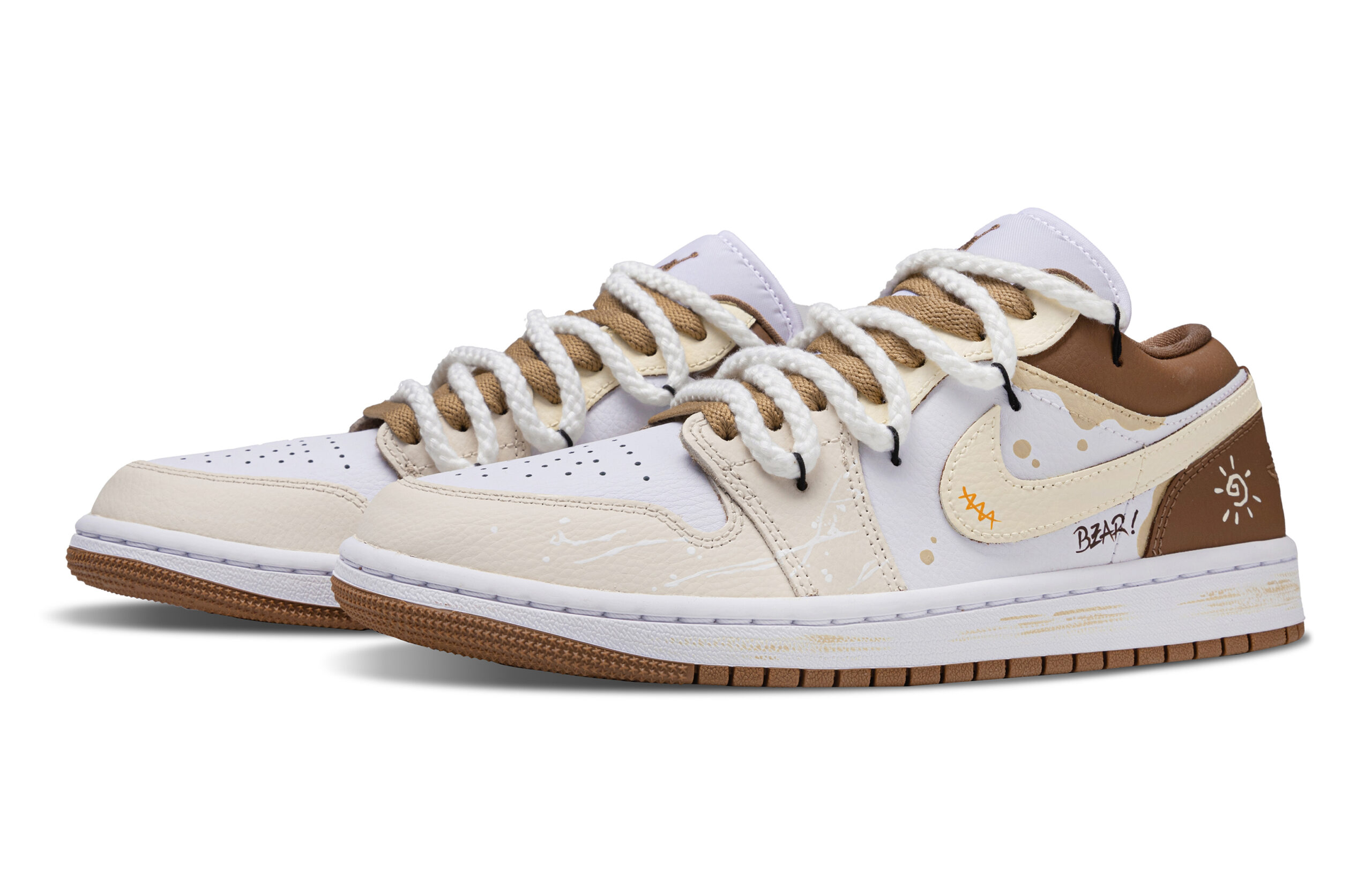 Jordan Air Jordan 1 Mel Cheese Slip Resistant Abrasion Resistant Slip Resistant Abrasion Resistant Low top