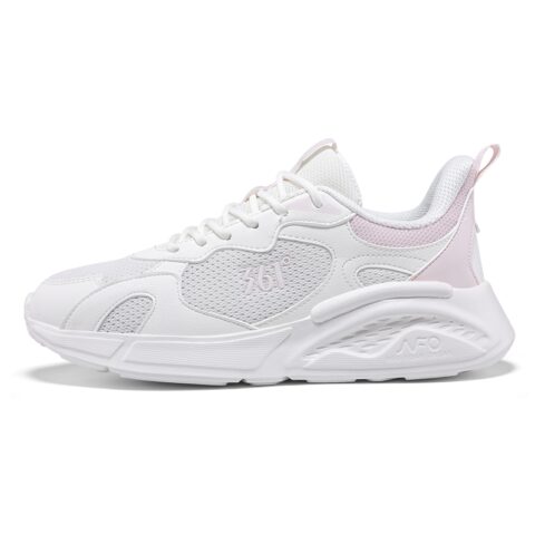 361° Slip Resistant And Breathable Low top Sprint Running Shoes Women's White Pink