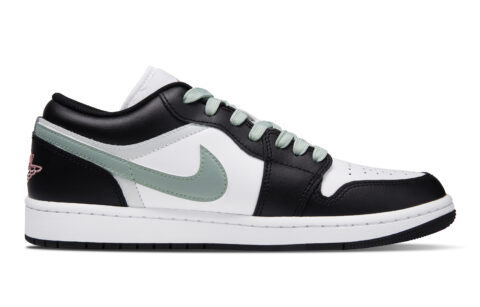 Jordan Air Jordan 1 Forest Bench Abrasion Resistant Low top Vintage Basketball Shoes Unisex Pea Green