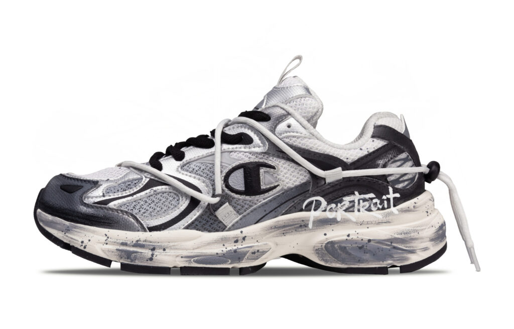 Champion Fabric Slip Resistant Abrasion Resistant Low top Running Shoes Unisex Silver Gray