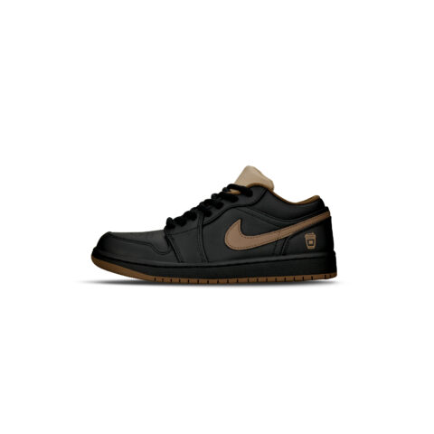 Jordan Air Jordan 1 Abrasion Resistant Low top Vintage Basketball Shoes Men’s Black Brown