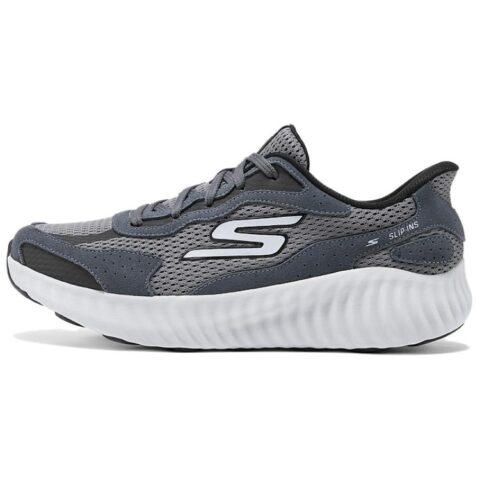 Skechers MEN’S GO Cushioning Breathable Low top Running Shoes Men’s Blue Gray