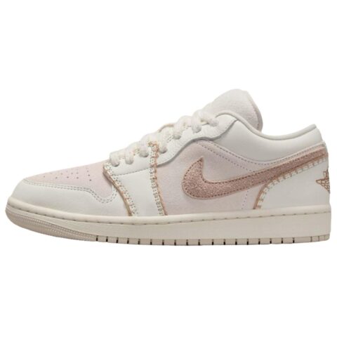 Jordan Air Jordan 1 Leather Low top Vintage Basketball Shoes Women’s Beige