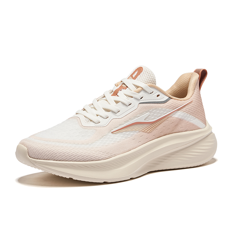 Erke Cushioning Abrasion Resistant Breathable Low top Casual Running Shoes Women’s Microcrystal White Almond