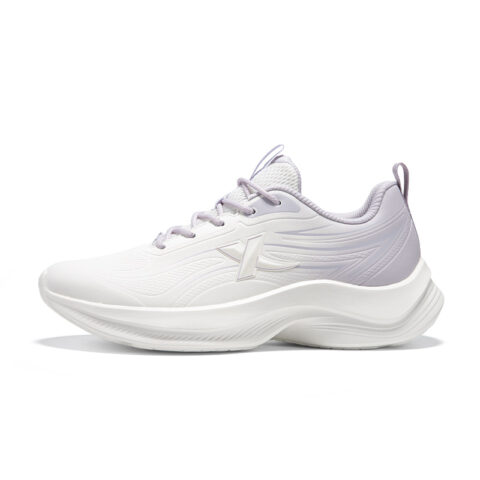 XTEP Cushioning, Wear Resistant Low top Casual Running Shoes Women’s Sail White Dusty Purple