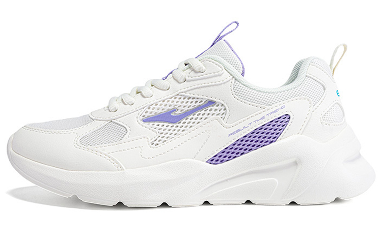 Erke Comfortable Cushioning Slip Resistant Breathable Low top Running Shoes Women’s White Purple