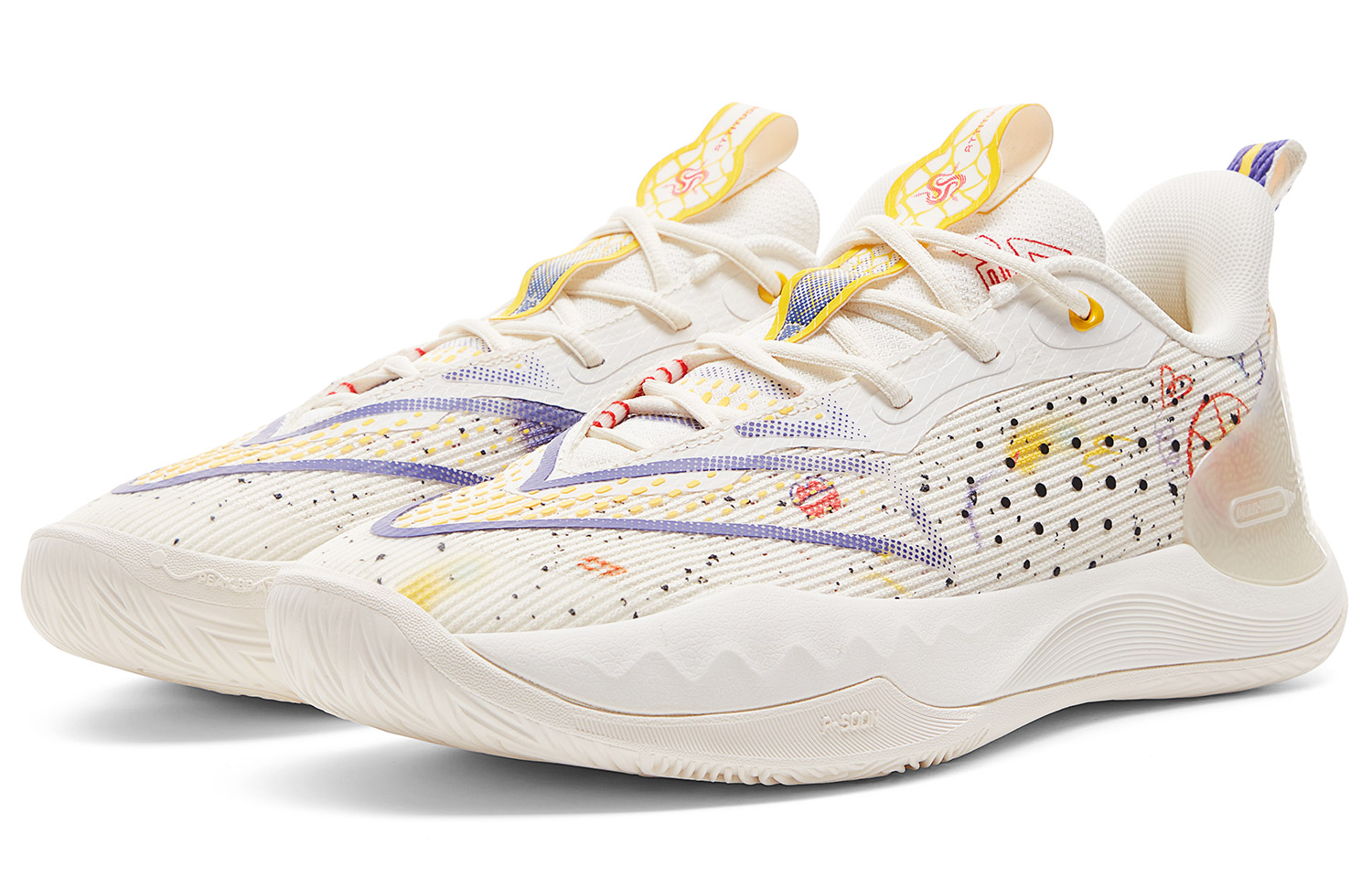PEAK Taichi Triangle 4.0 Basketball Shoes Men’s Low Top Ultra Strong White Dark Purple