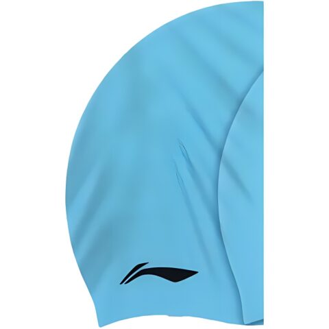 Li Ning Swimming Caps Silicone Swimming Center Unisex Lake Blue
