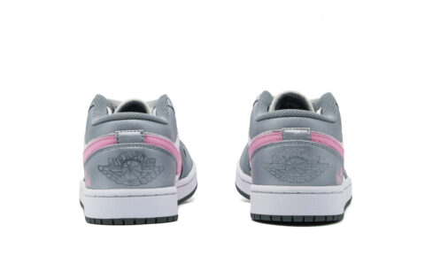Jordan Air Jordan 1 Abrasion Resistant Low top Vintage Basketball Shoes Unisex Silver Pink