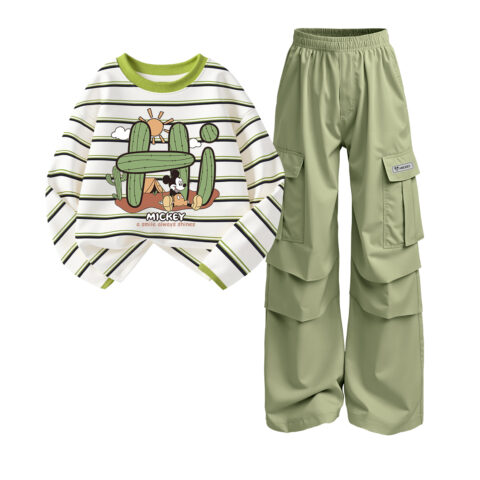 Di Cactus Green White Stripes+Di H Square Hook-and-Loop K Outdoor Green