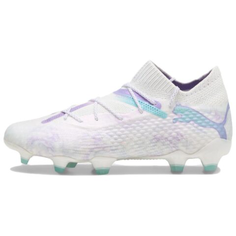 PUMA FUTURE 7 ULTIMATE Soccer Shoes Women's Low Top White Purple Blue