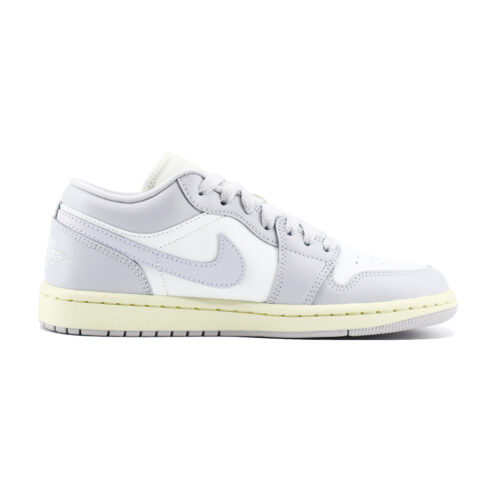 Jordan Air Jordan 1 Slip Resistant Abrasion Resistant Low top Vintage Basketball Shoes Unisex White Gray