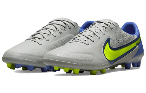 Nike Unisex Legend 9 Pro AG Soccer Shoes Grey/Yellow