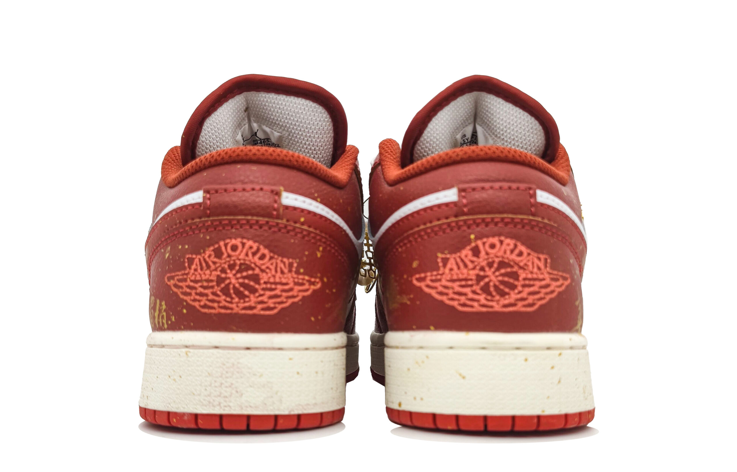 Jordan Air Jordan 1 Abrasion Resistant Abrasion Resistant Low top Vintage Basketball Shoes Unisex Joyful Red