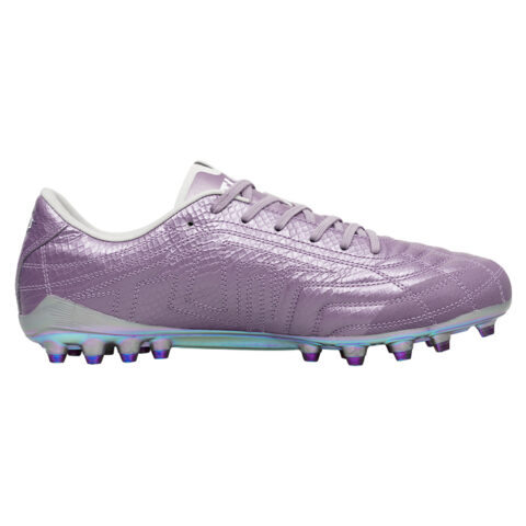 TLSS. MG Multi Ground Artificial Turf Cushioning Anti Twist Slip Resistant Soccer Shoes Unisex Light Purple