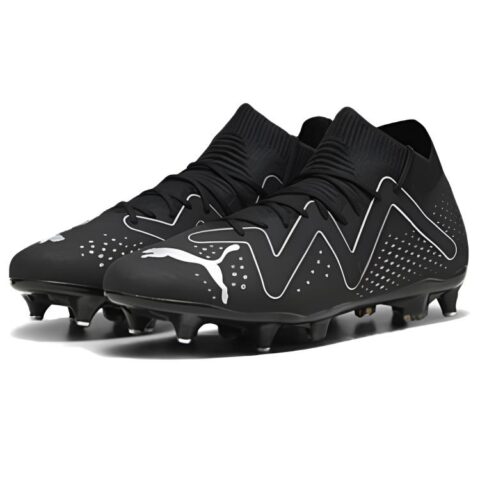 PUMA Future Match Mxsg Comfortable SG Soft Ground Abrasion Resistant Soccer Shoes Men’s Black