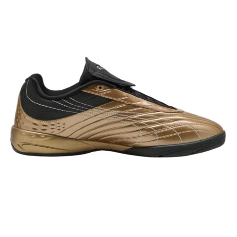 PUMA V S2 Goalgetter Fabric Abrasion Resistant Soccer Shoes Unisex Black Gold