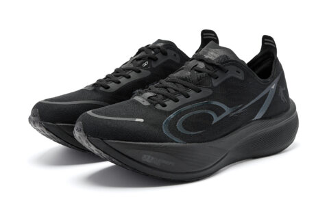 QIAODAN Flying Shadow PB3 Enhanced Running Shoes Men’s Low Top Black Iron Gray