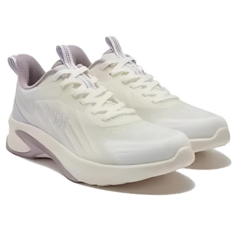 361° Sharp Teeth Cushioning Breathable Lightweight Low top Casual Running Shoes Women’s Beige Purple