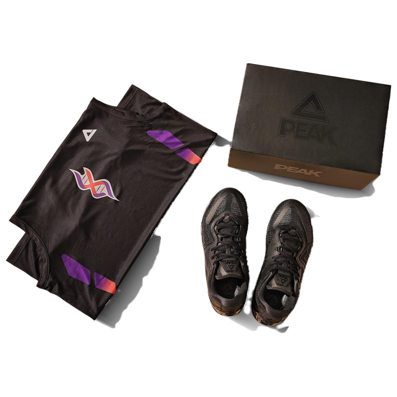 PEAK Tàijí Wúshuang, Black Warrior, Box Included Cushioning Slip Resistant Rebound Low top Basketball Shoes Men’s