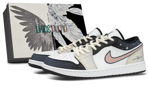 Jordan Air Jordan 1 Abrasion Resistant Abrasion Resistant Low top Vintage Basketball Shoes Unisex Black Pink