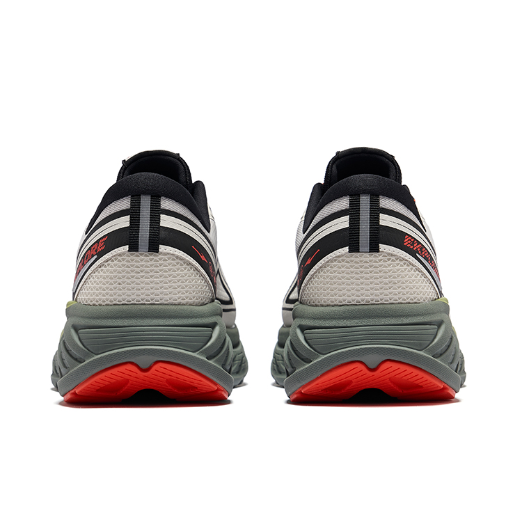 Erke Abrasion Resistant Lightweight Rebound Low top Qidan Technology Running Shoes Men’s Wild Gray Jet Black