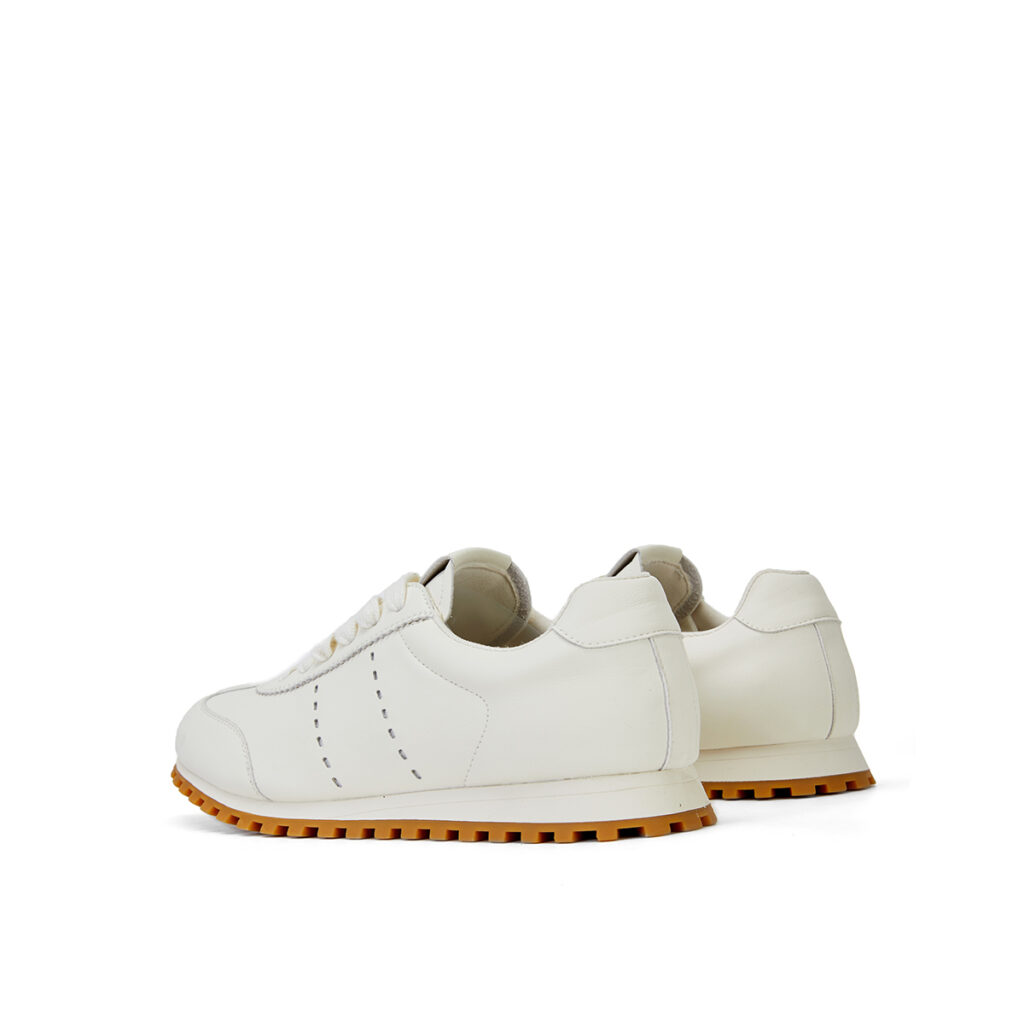 PT’SON Synthetic Leather Slip Resistant Low top Running Shoes Women’s Ecru