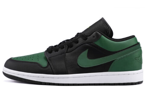 Jordan Air Jordan 1 Lightweight Low top Vintage Basketball Shoes Unisex Green Black
