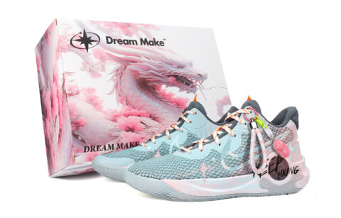 Nike KD Trey 5 IX Slip Resistant Abrasion Resistant Mid top Basketball Shoes Unisex Blue Pink