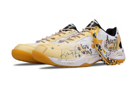 YONEX Power Cushion Wear resistant And Lightweight Low top Badminton Shoes Unisex Yellow Gray