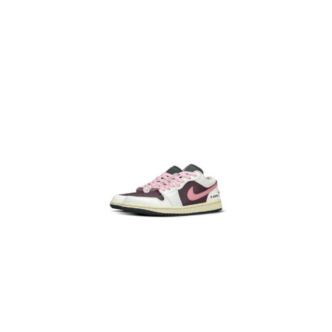 Jordan Air Jordan 1 Slip Resistant Abrasion Resistant Low top Vintage Basketball Shoes Women’s Burgundy