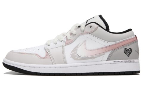 Jordan Air Jordan 1 Abrasion Resistant Abrasion Resistant Low top Vintage Basketball Shoes Women’s Gray Pink