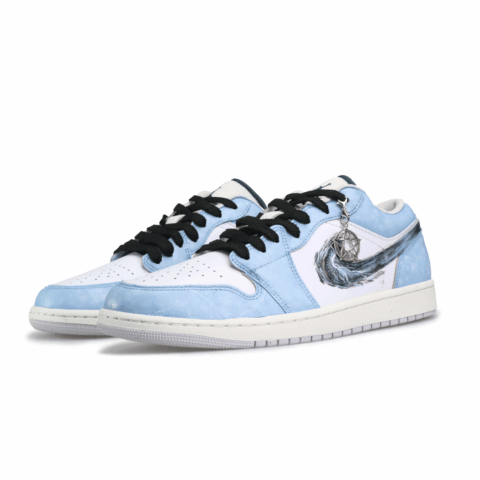 Jordan Air Jordan 1 Scourge The Wind And Rain AJ1 Low Lightning Abrasion Resistant Abrasion Resistant Low top