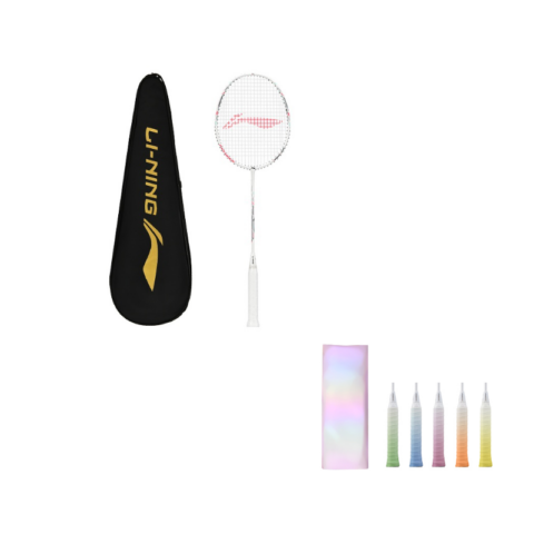 Li Ning Thunder Super Light Mini Cannon Badminton Rackets Offensive Type Heavy Head, Stiff Shaft Entry level 675mm