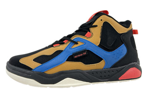 361° Comfortable Abrasion Resistant Abrasion Resistant Mid top Basketball Shoes Men’s Black Yellow
