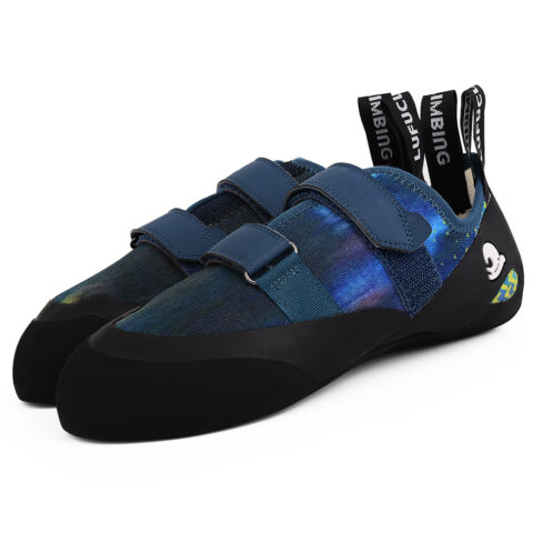 LUFU Slip Resistant Abrasion Resistant Low top Rock Climbing Shoes Women’s Shooting Stars Blue