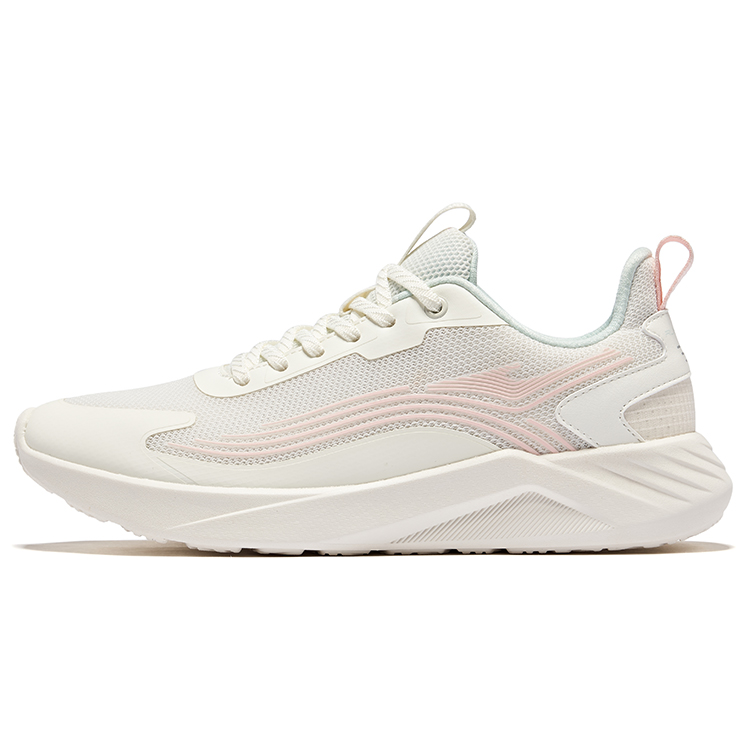 Erke Cloud Journey Comfortable And Breathable Cushioning Rebound Low top Running Shoes Women’s Ivory White Powder