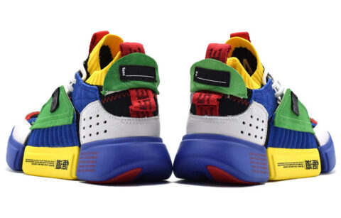 Li Ning Way Of Wade Cushioning Slip Resistant Mid top Vintage Basketball Shoes Women’s Blue Green Yellow