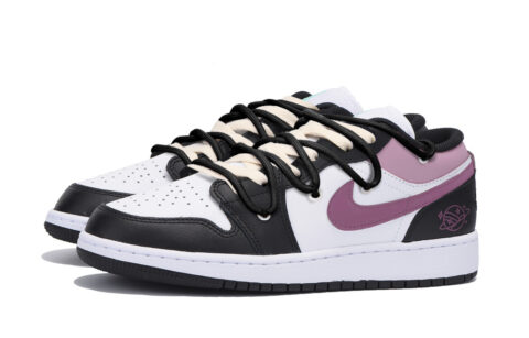 Jordan Air Jordan 1 Abrasion Resistant Low top Vintage Basketball Shoes Men’s Black Pink