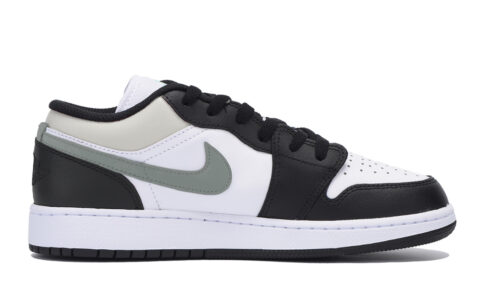 Jordan Air Jordan 1 Abrasion Resistant Slip Resistant Low top Vintage Basketball Shoes Men’s Black Gray