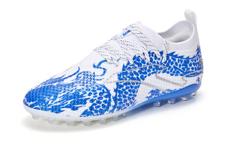Joma Comfortable Round Toe MG Multi Ground Slip Resistant Abrasion Resistant Soccer Shoes Men’s White Blue